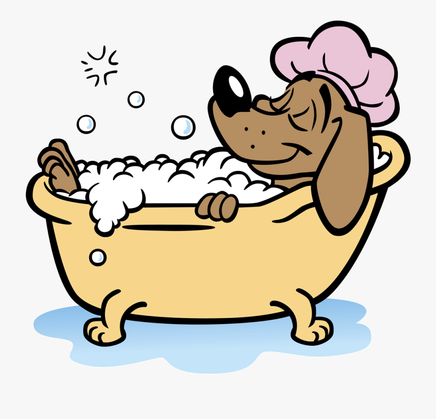 Animal Dog - Dog In Bath Cartoon, Transparent Clipart