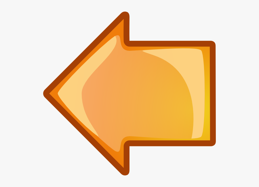 Free Vector Arrow Orange Left Clip Art - Orange Arrow Pointing Left, Transparent Clipart