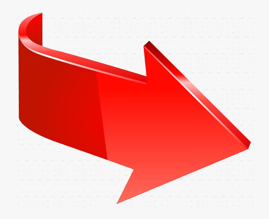 Red Arrow Right Transparent Background Png - Red 3d Arrow Png, Transparent Clipart