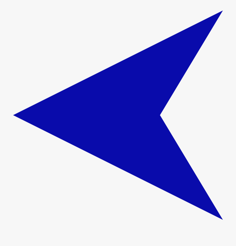 Arrow Blue Left, Transparent Clipart