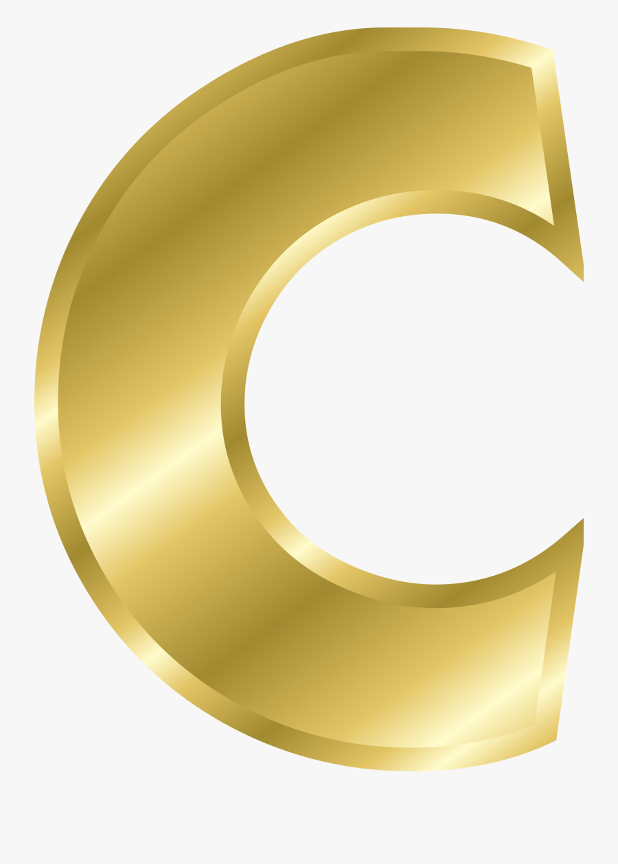 Effect Letters Alphabet Gold - Letter C Gold Png, Transparent Clipart