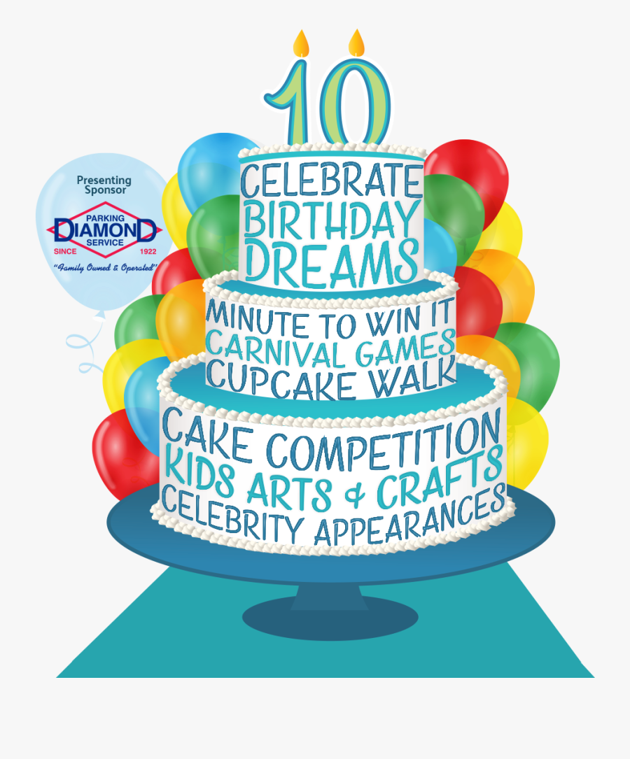 Celebrate Birthday Dreams 10th Birthday, Minute To - Diamond Parking, Transparent Clipart