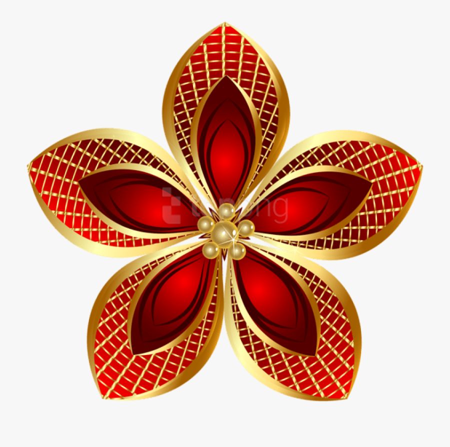 Golden Flowers Png Png, Transparent Clipart