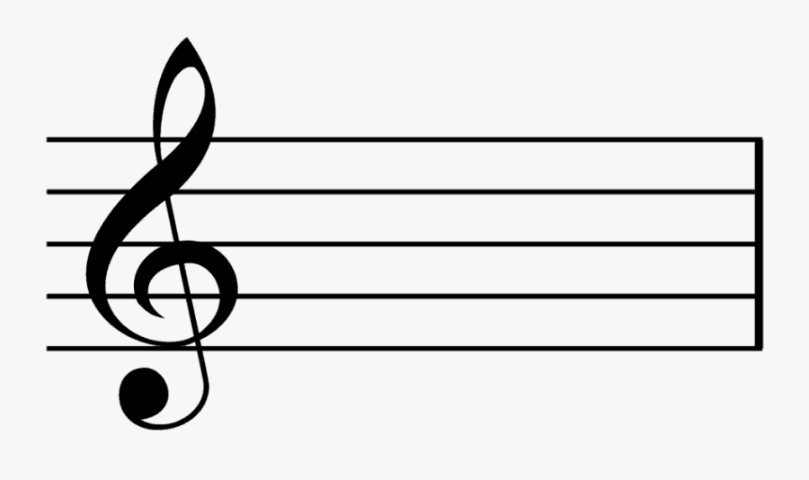 High C Treble Clef, Transparent Clipart