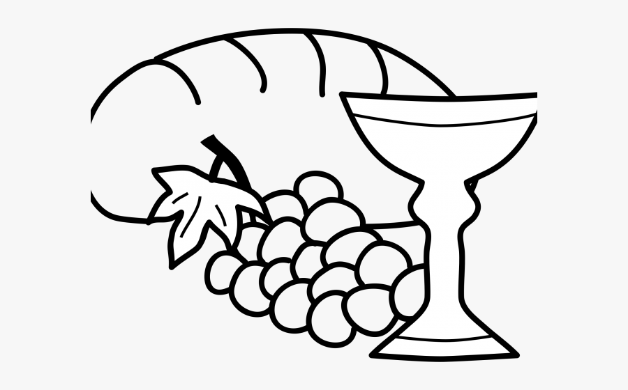 Bread And Wine Clipart Black And White, Transparent Clipart