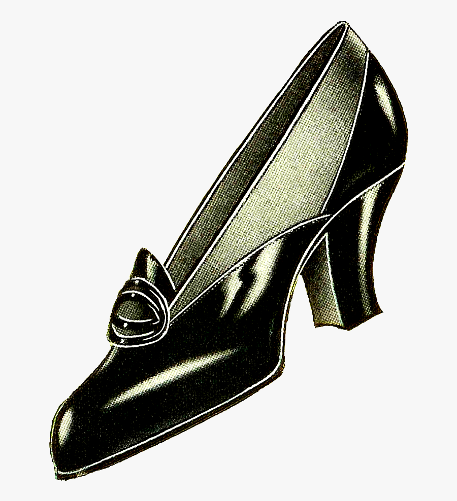 Vintage Women"s Shoe Fashion Pumps With Free Blogger - Fashion Shoes Clip Art, Transparent Clipart