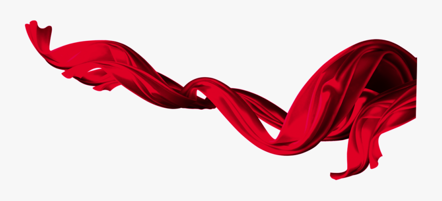 Satin Ribbon Red Flying Dance - Red Silk Cloth Png, Transparent Clipart