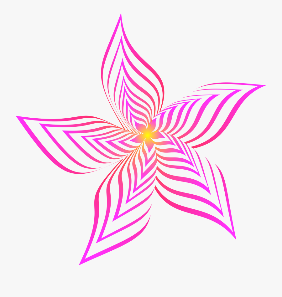 Abstract Flower 28 - Abstract Flower Art Black And White, Transparent Clipart