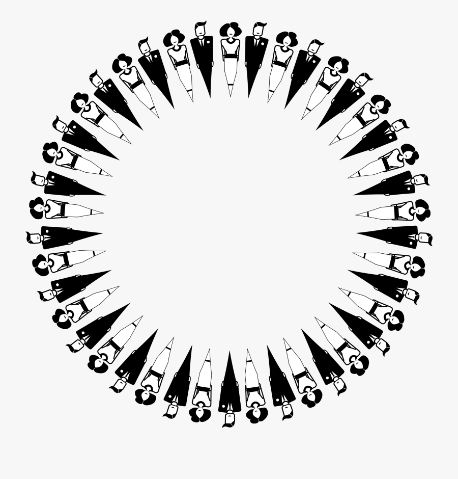 Circle Clipart Abstract - Circle With Women And Men, Transparent Clipart