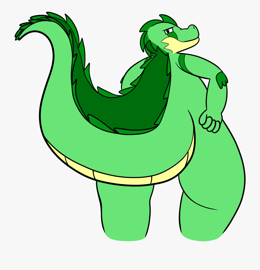 Thick Croc Tail - Cartoon, Transparent Clipart