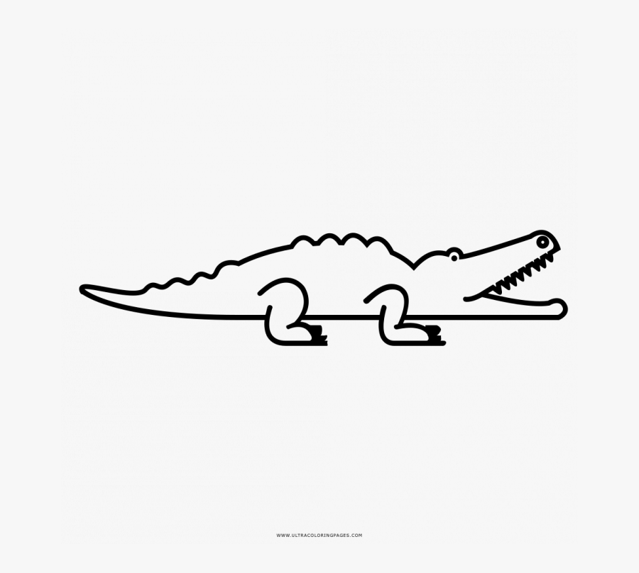 Coloring Page Crocodile, Transparent Clipart