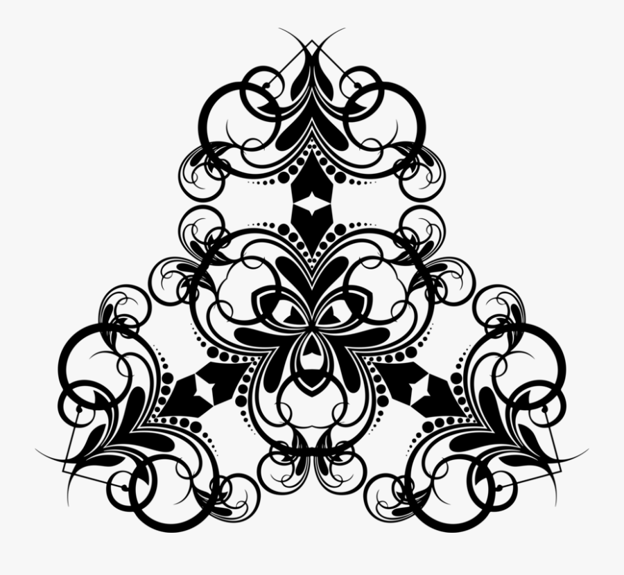 Line Art,decor,flower - Clip Art, Transparent Clipart