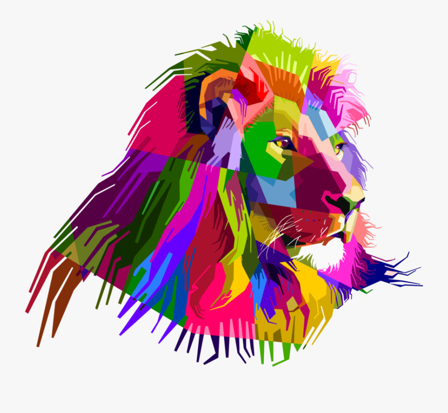 Lion Clipart Abstract - Lion Art, Transparent Clipart