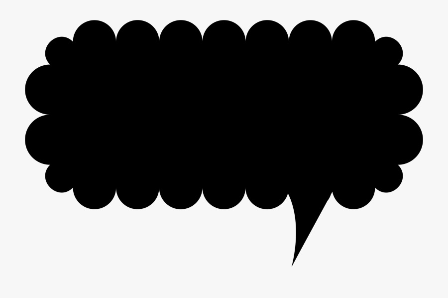 Speech Bubble Clipart Silhouette - Illustration, Transparent Clipart