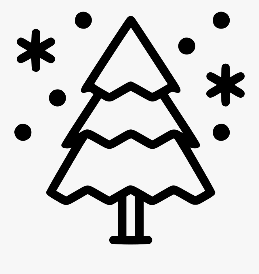 Winter Snowing Tree Snowflake - Winter Tree Png Icon, Transparent Clipart
