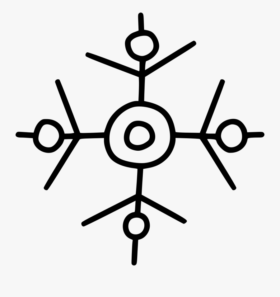 Snow Snowflake Winter New Year Decoration - Hipster Farm Logo, Transparent Clipart