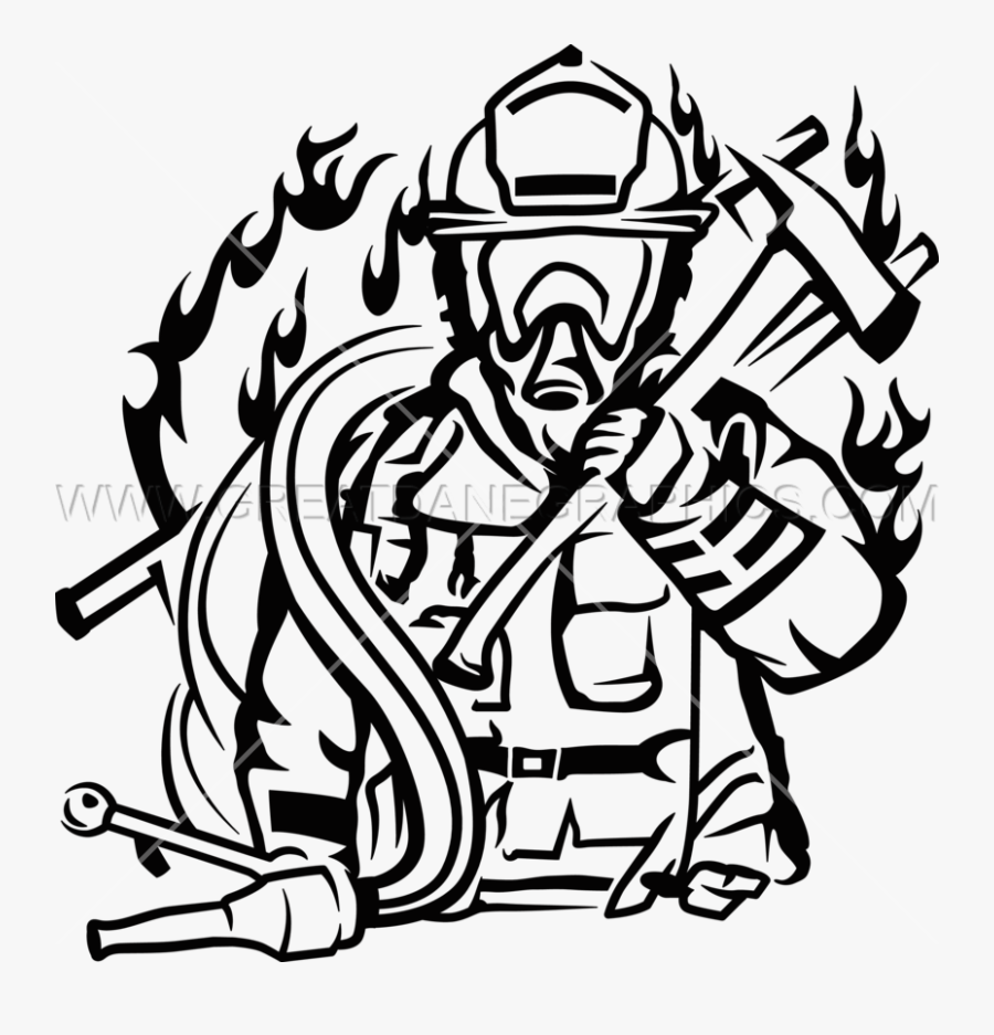 Volunteering Clipart Black And White - Firefighter Clipart Black And White ...