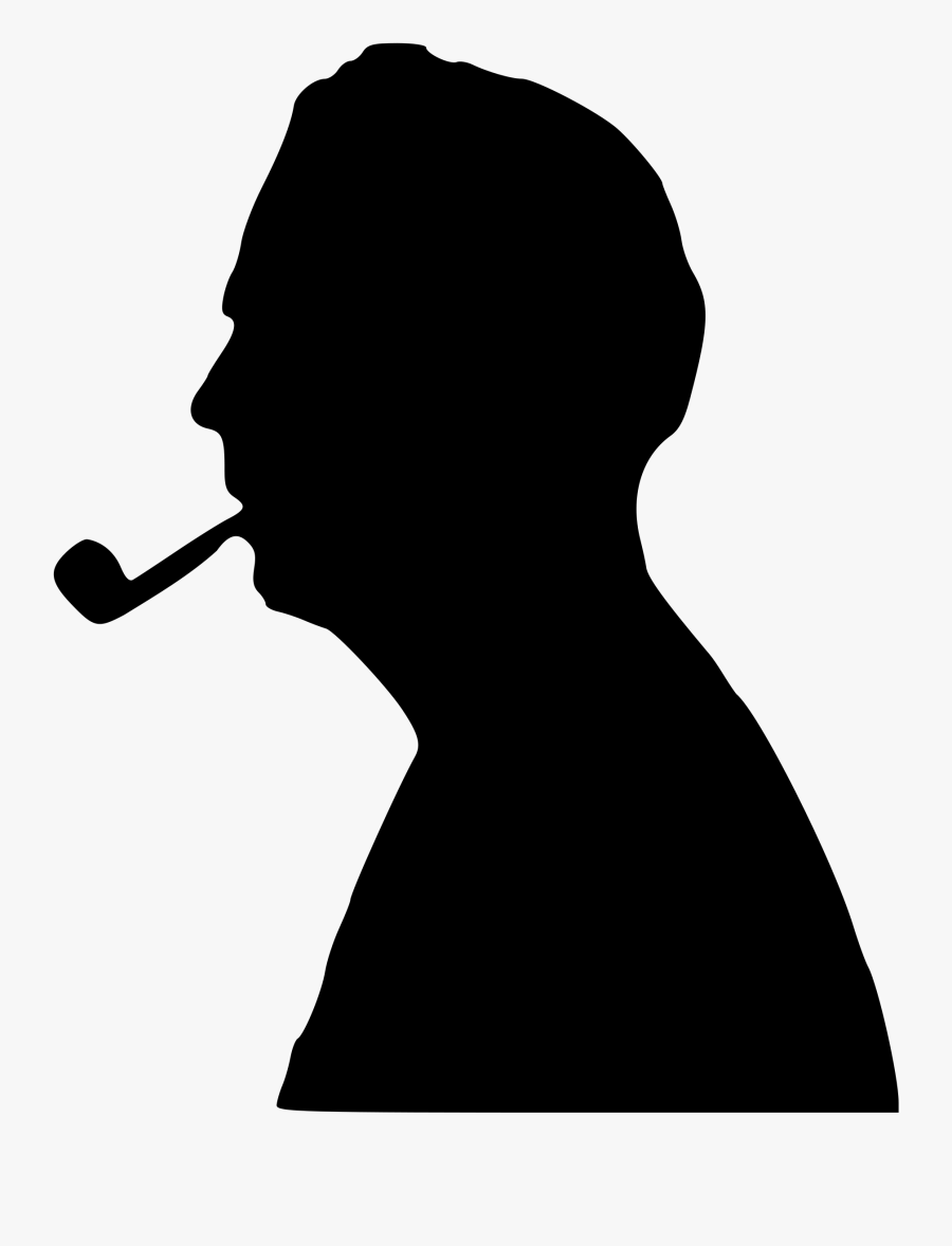 Silhouette Photography Mind Drawing Science - Man Smoking Pipe Silhouette Png, Transparent Clipart