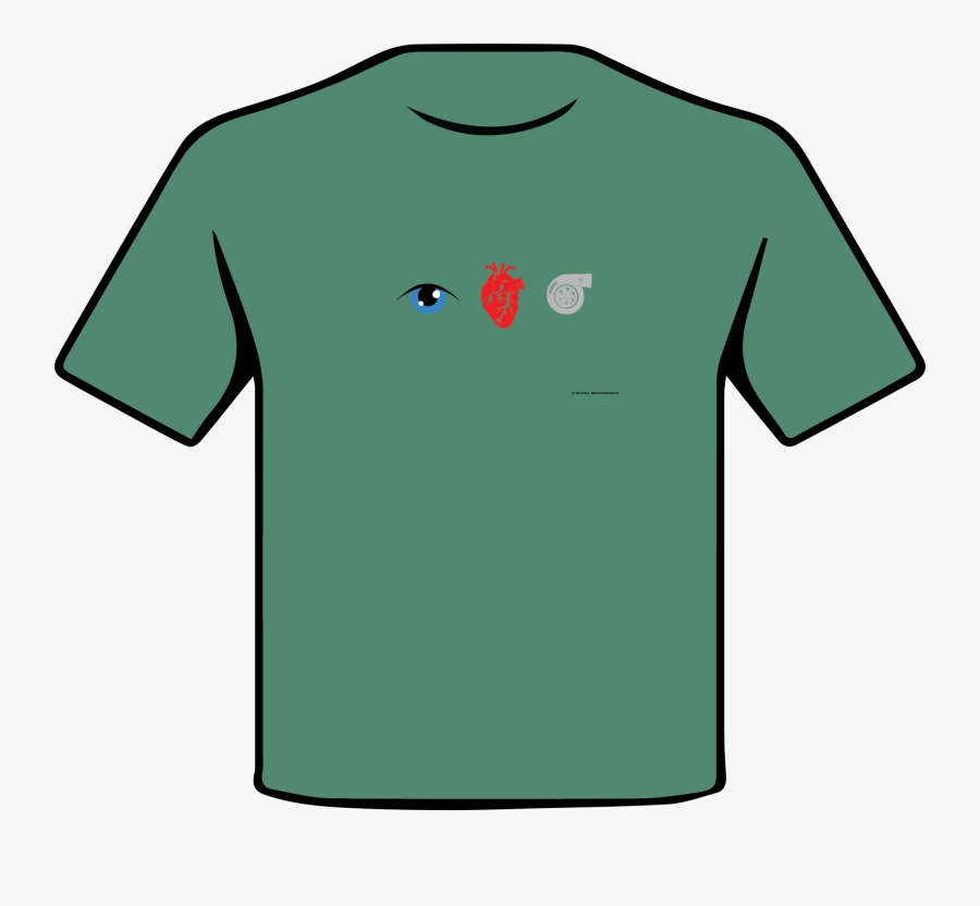 Eye Heart Turbo Multi Color T-shirt - Shirt, Transparent Clipart