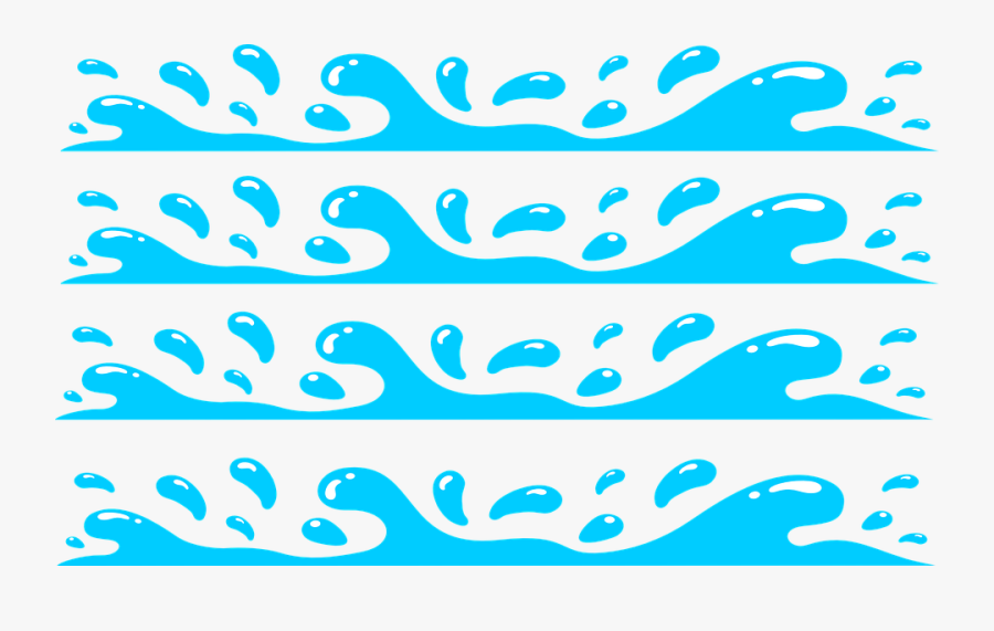 Water, Splashing, Abstract, Isolated, Rows, Blue, Transparent Clipart