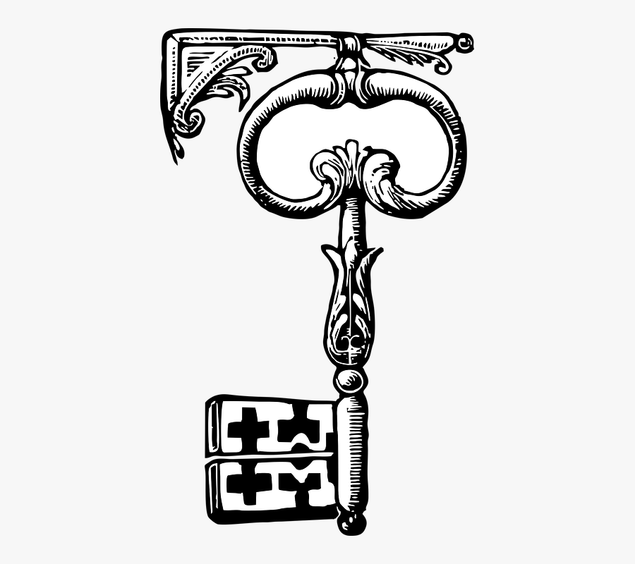 Transparent Vintage Key Png - Illustration, Transparent Clipart
