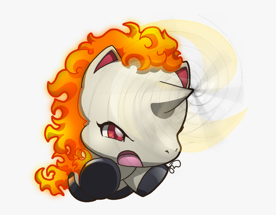 Rapidash Used Horn Drill By Scowlingelf - Cartoon, Transparent Clipart