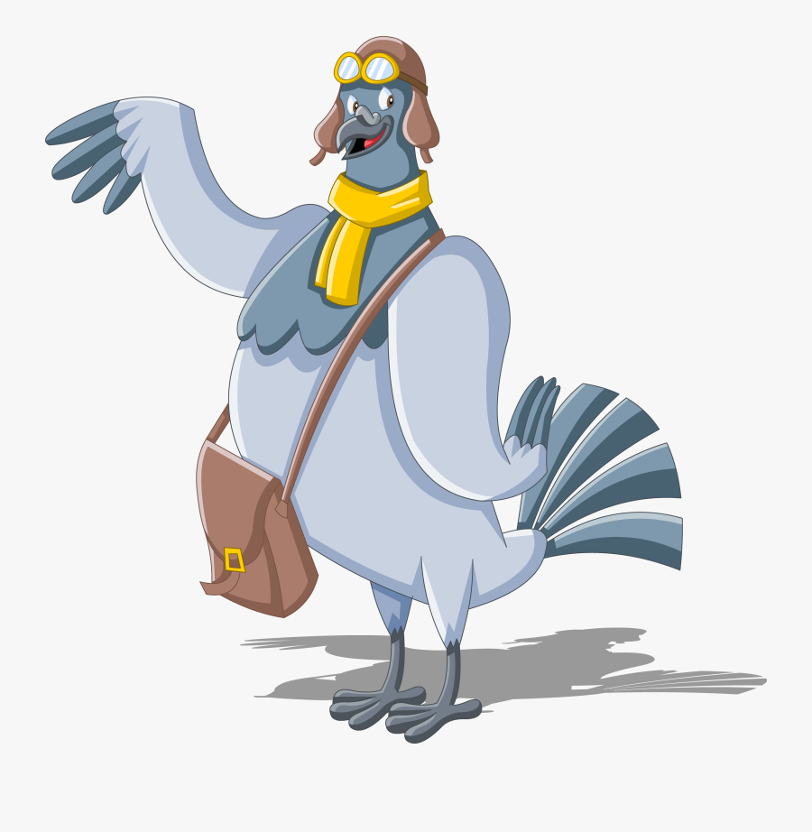 Transparent Pidgeon Clipart - Pigeon Voyageur Dessin Animé, Transparent Clipart