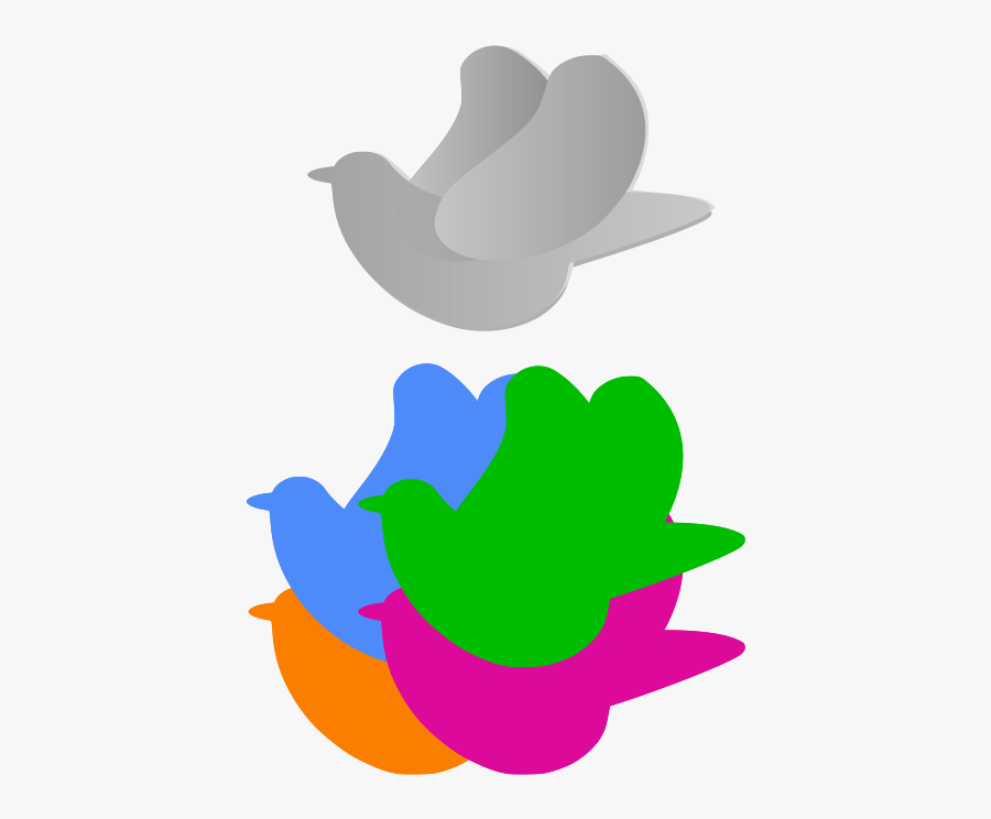 Flower,leaf,artwork - Palomas De Colores Png, Transparent Clipart