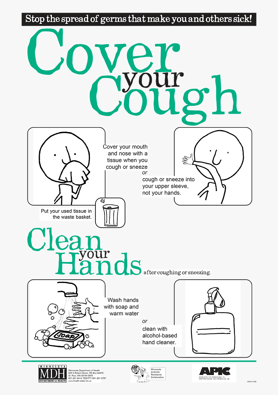 Cdc Says This Year S Flu Season - Cover Your Cough Infographic Cdc, Transparent Clipart