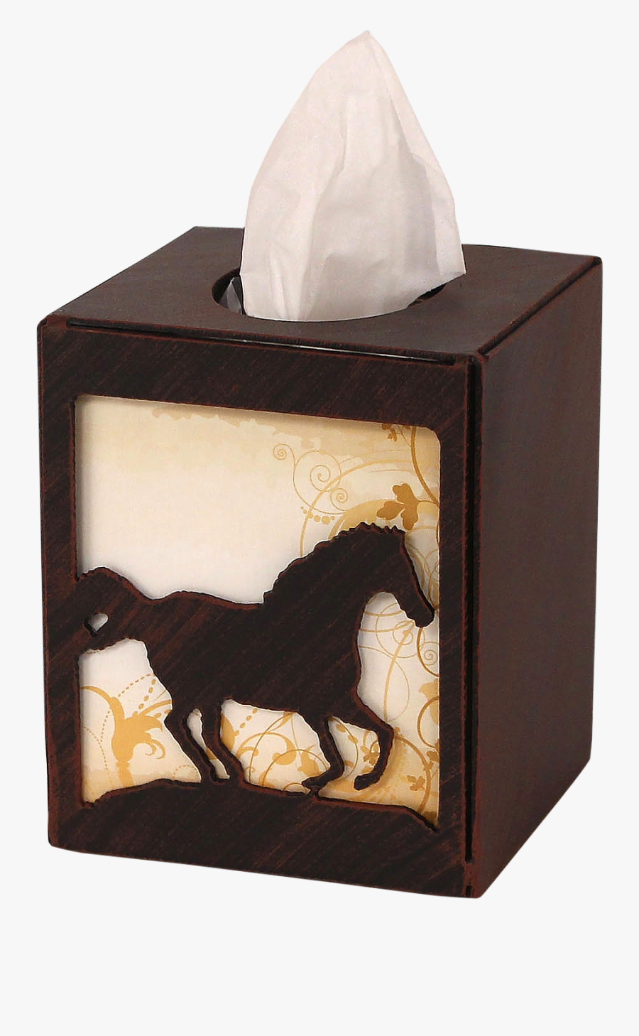 Iron Running Horse Square Tissue Box Cover - Stallion, Transparent Clipart
