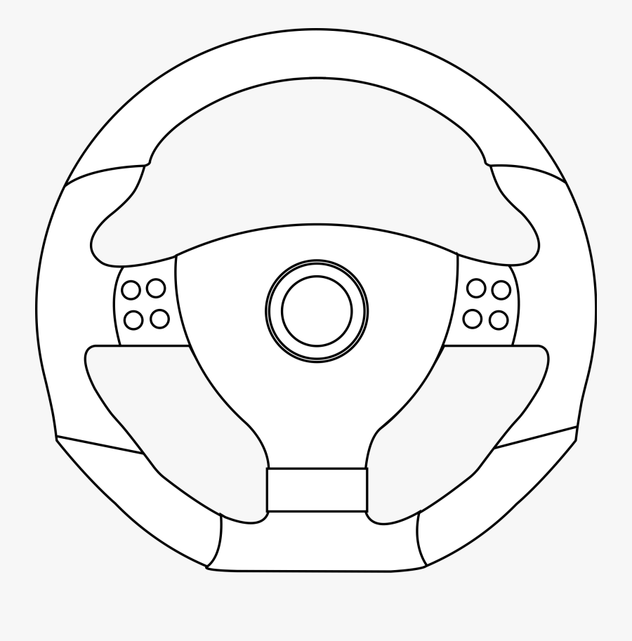 Transparent Steering Wheel Clipart - Racing Steering Wheel Drawing, Transparent Clipart