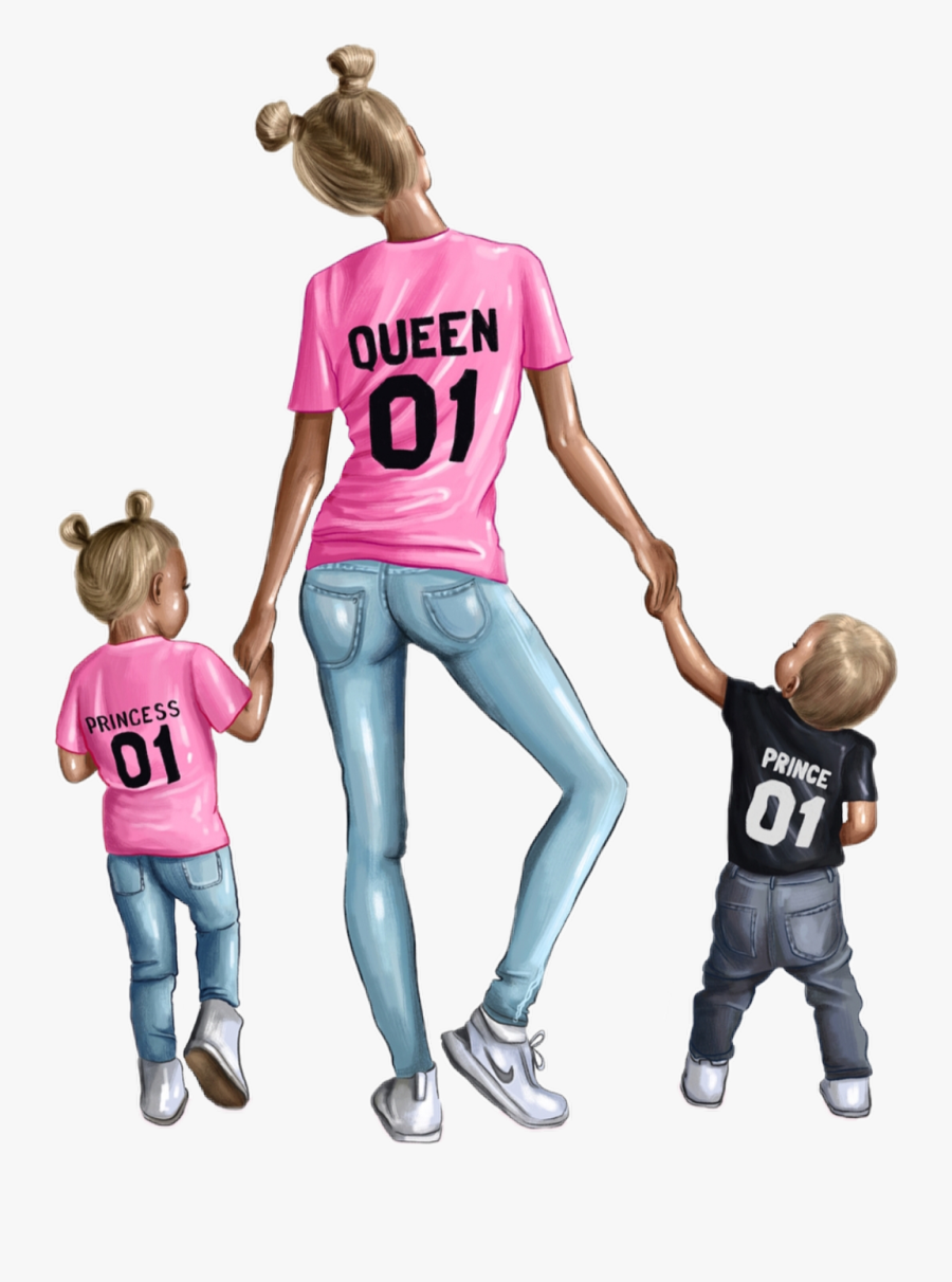 Transparent Twins Clipart - Mom Of Twins Cartoon, Transparent Clipart