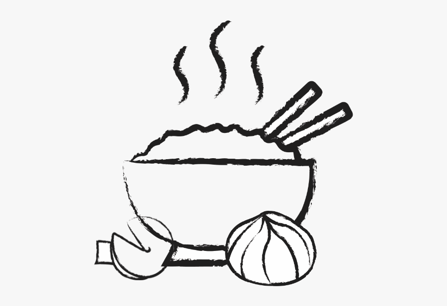 Lee Chen Asian Bistro - Chinese Food Line Art, Transparent Clipart