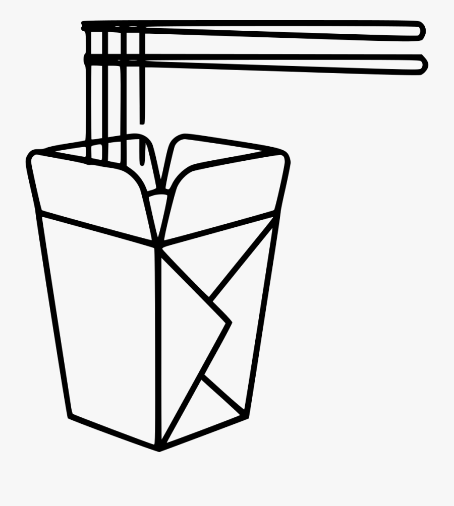 Chinese Food - Line Art, Transparent Clipart