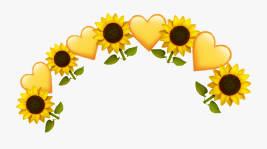 #crown #crowns #crownflower #crownyellow #crownemoji - Sunflower Flower Crown Transparent, Transparent Clipart