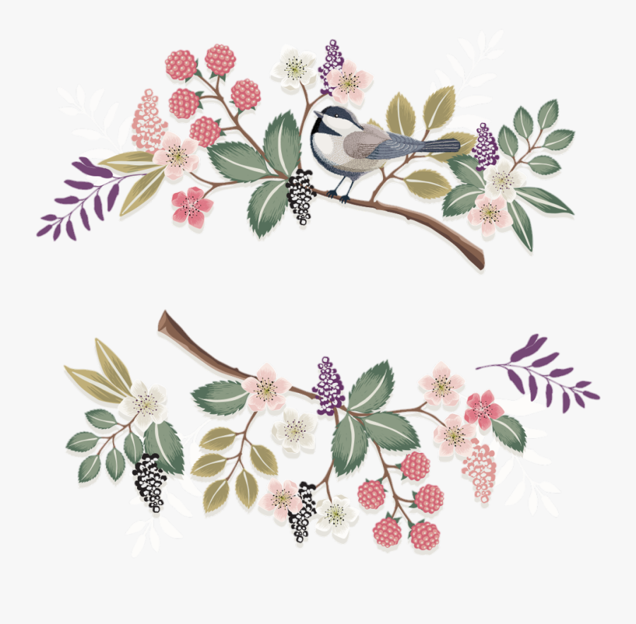 #bird #flower #crown #colorful #spring #bloom #garlands - Kahlil Gibran's Little Book Of Life, Transparent Clipart