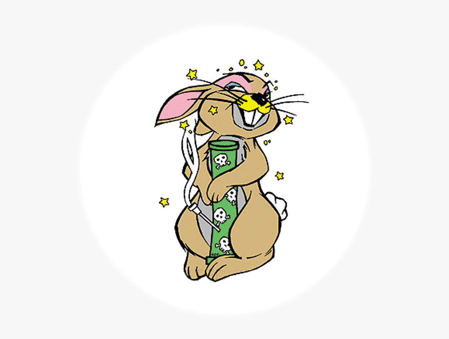 Kozik Bong Bunny - Bunny Smoking Weed Cartoon, Transparent Clipart