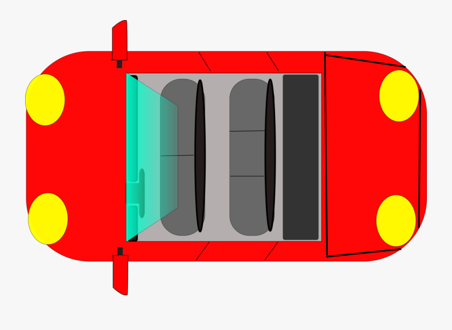 Truck Top View Png - Png Top Down Car Cartoon, Transparent Clipart