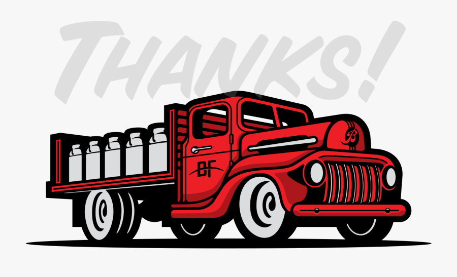 Brighton Farms Signoff - Pickup Truck, Transparent Clipart