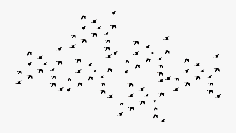 Flying Black Birds - Silhouette Bird Flying Png, Transparent Clipart