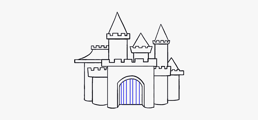 How To Draw Cartoon Castle - Drawing Cartoon Castles, Transparent Clipart