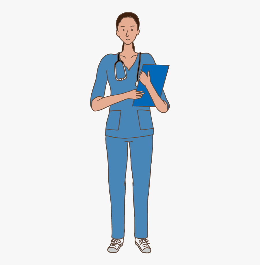 Female Nurse - Standing, Transparent Clipart