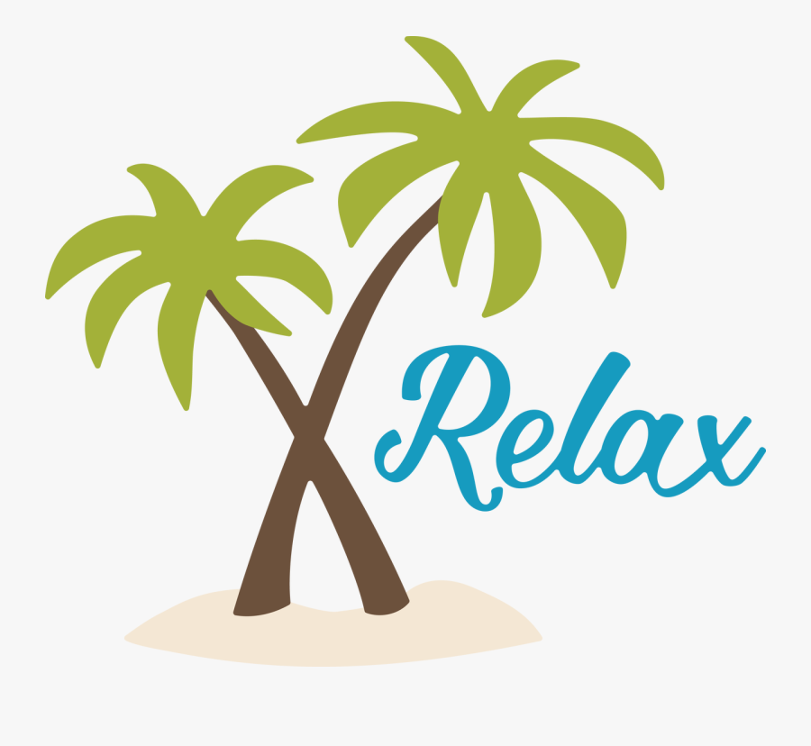 Relax Svg Cut File - Palm Tree Relax Logo, Transparent Clipart