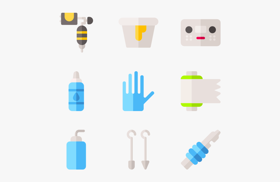 Tattoo Studio - Tattoo Machine Favicons Clipart, Transparent Clipart