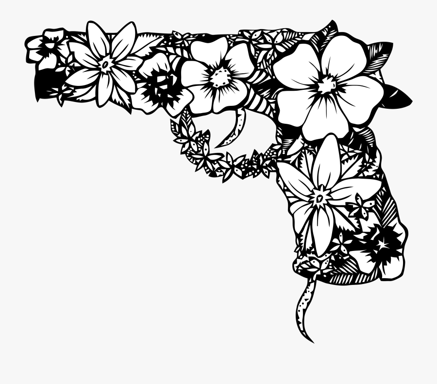 Pin By Leah Paul On Tattoos Pinterest - Flower Gun Tattoo, Transparent Clipart