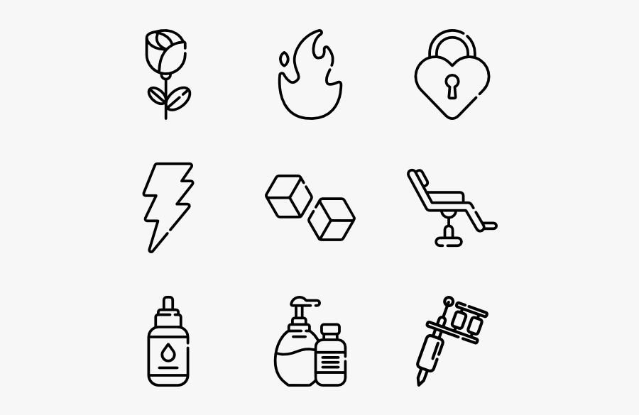 Clip Art Icon Tattoo - Tattoos Icon Transparent Background, Transparent Clipart