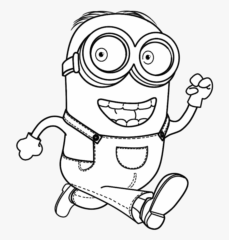 Colorir Correndo Png Desenhos Black And White Minion Free Transparent Clipart Clipartkey