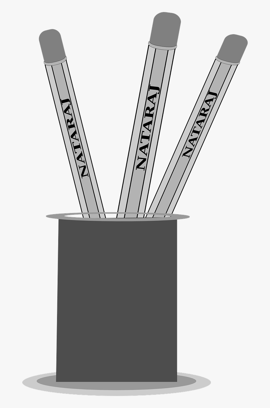 Pencil Stand - Pencils Stand Black And White, Transparent Clipart