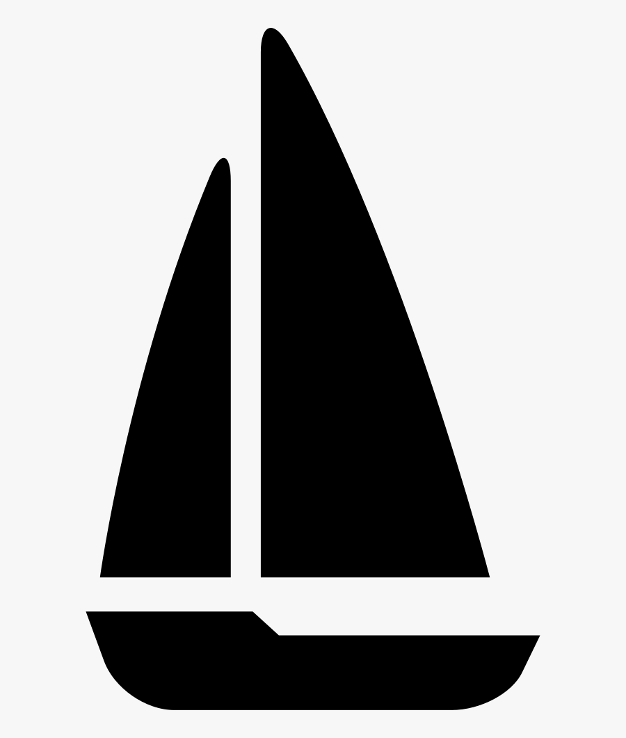 Black Sailing Boat - Sail, Transparent Clipart