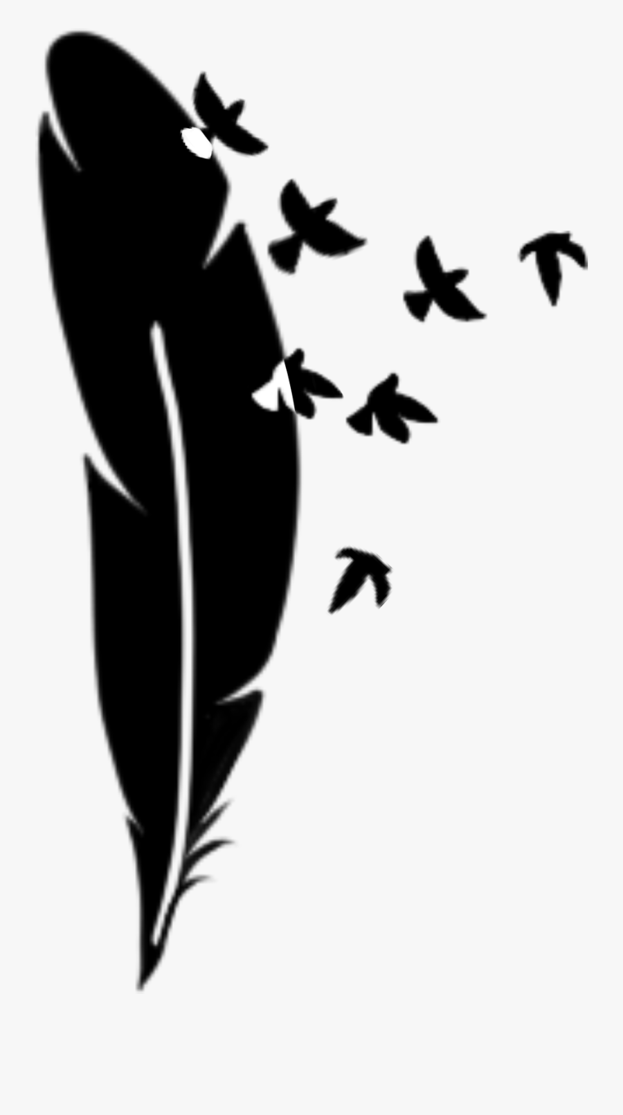 Feather Bird Abziehtattoo - Download The Bird Tattoo, Transparent Clipart